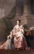 RAMSAY, Allan Queen Charlotte with her Two Children dy Sweden oil painting artist